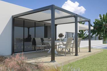 Pergola toit rigide lames alu Madison