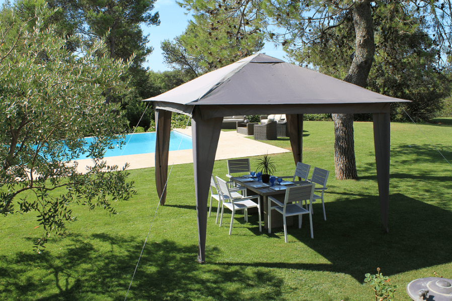 Pergola toile enroulable autoportée Manéa