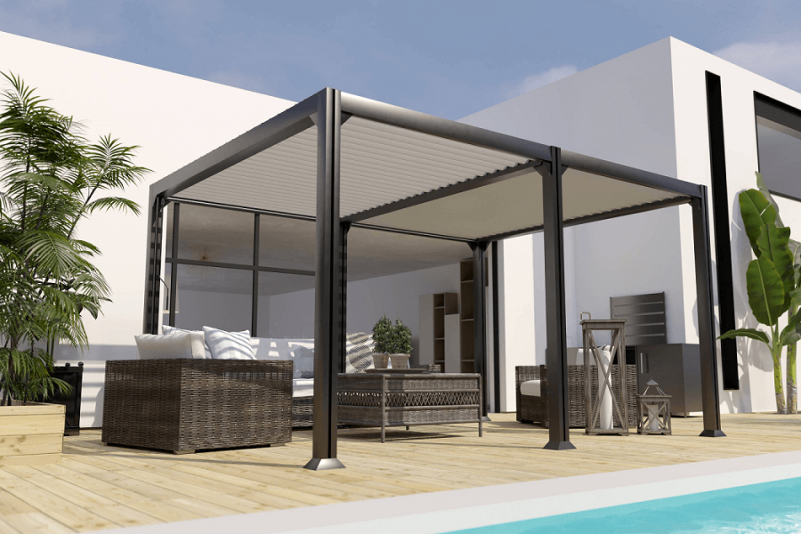 pergola bioclimatique 3x4 Newport aluminium