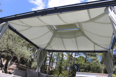 Pergola autoportée polycarbonate et aluminium Opale