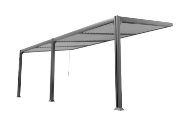 Structure pergola bioclimatique lames rétractables alu Canberra